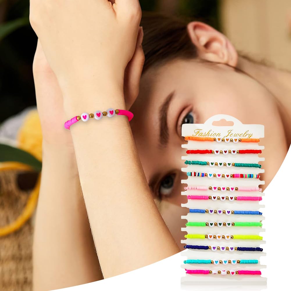 LGWJHCY Liebesarmband Sets im Bohemian, 12 PCS ArmbäNder, Friendship Bracelet Kit, Bunte Freundschafts Armbänder Armband Handmade, Tolles Geschenk füR Fans.