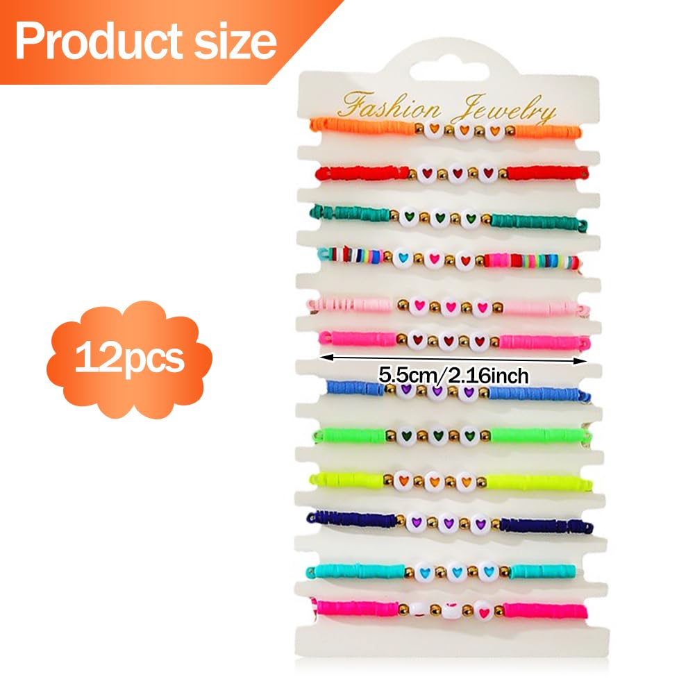 LGWJHCY Liebesarmband Sets im Bohemian, 12 PCS ArmbäNder, Friendship Bracelet Kit, Bunte Freundschafts Armbänder Armband Handmade, Tolles Geschenk füR Fans.