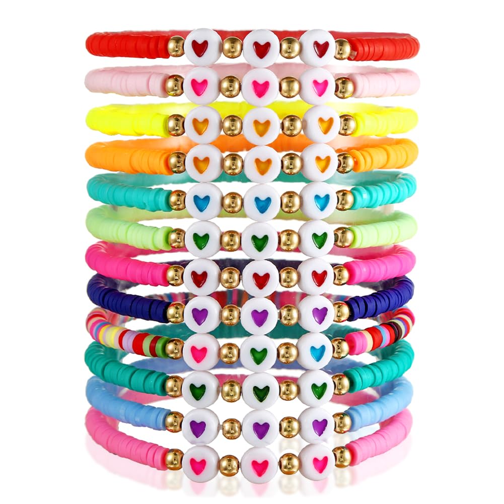 LGWJHCY Liebesarmband Sets im Bohemian, 12 PCS ArmbäNder, Friendship Bracelet Kit, Bunte Freundschafts Armbänder Armband Handmade, Tolles Geschenk füR Fans.
