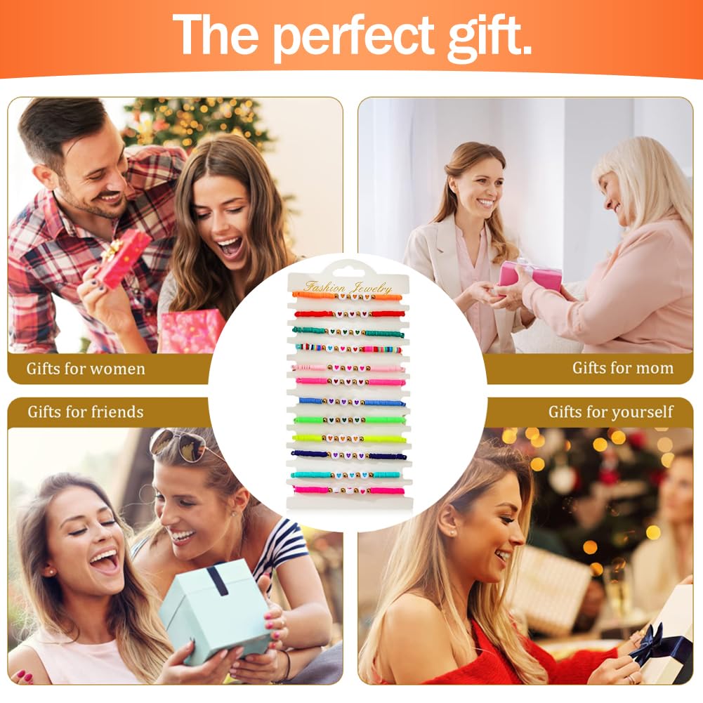 LGWJHCY Liebesarmband Sets im Bohemian, 12 PCS ArmbäNder, Friendship Bracelet Kit, Bunte Freundschafts Armbänder Armband Handmade, Tolles Geschenk füR Fans.