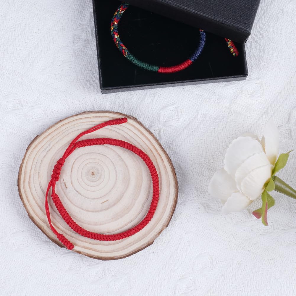 Aucuu Glücksarmband, Freundschaft Armbänder, Geflochtene Freundschaftsarmbänder, Handgefertigt Verstellbar Armbänder, Gewebte Tibet Stil Armband für Frauen Damen Herren Kinder Jungen