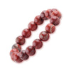 Roter Achat Armband Echtes Naturstein Armband für Damen Herren, 10mm Verstellbare Natürliche Edelstein Heilsteine Perlenarmband Chakra Yoga Armband, Bringt Glück, Reichtum und Wohlstand