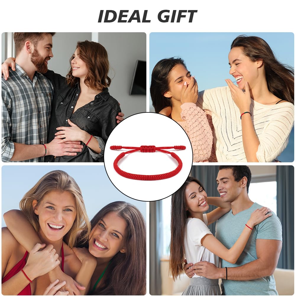 Aucuu Glücksarmband, Freundschaft Armbänder, Geflochtene Freundschaftsarmbänder, Handgefertigt Verstellbar Armbänder, Gewebte Tibet Stil Armband für Frauen Damen Herren Kinder Jungen